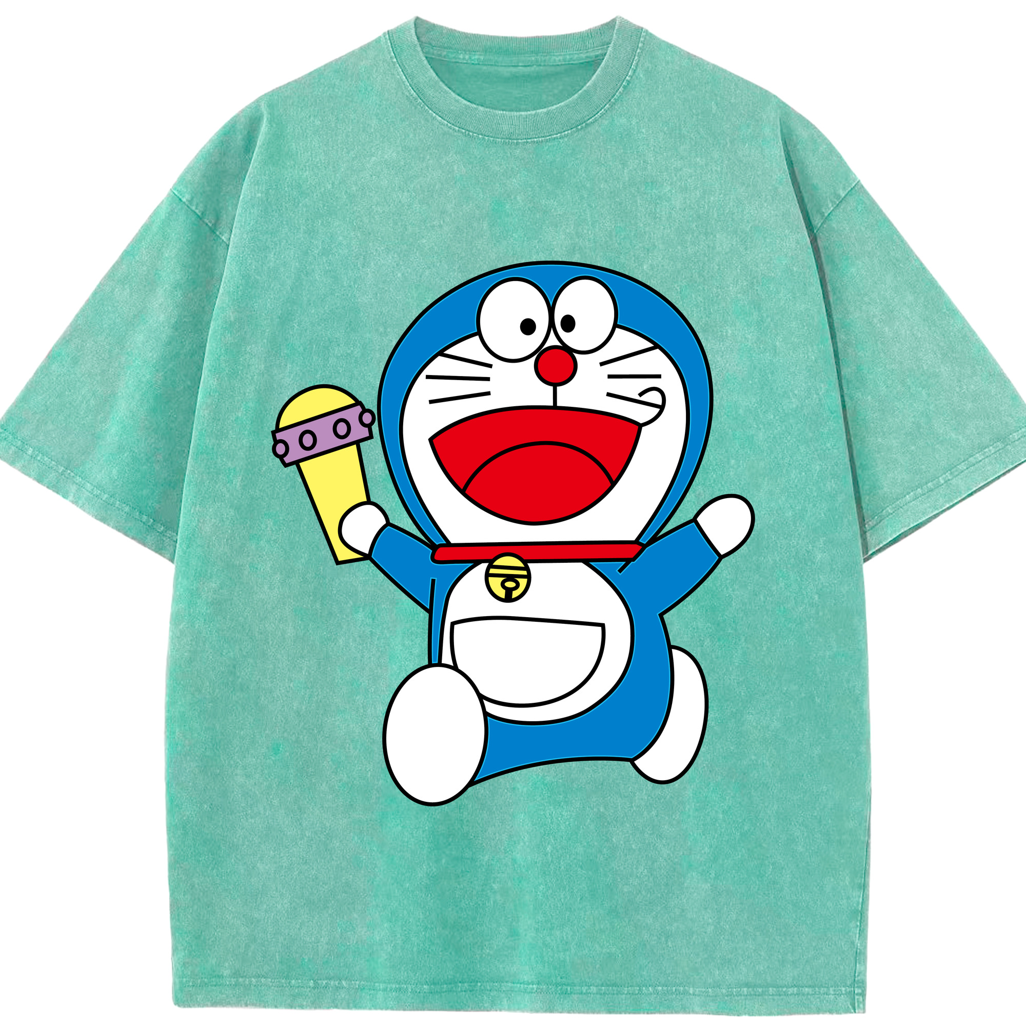 （画像用） ドラえもん Doraemon 綿100% ヴィンテージ風 半袖Tシャツ（フロントプリント）